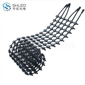 Schermo a maglie LED per facciate multimediali flessibili